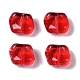 透明ガラスビーズ  ナゲット  レッド  8x9.5x5mm  穴：0.8mm&nbsp;GLAA-S202-07B-1