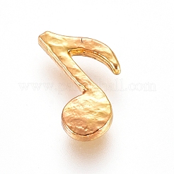 合金カボション  音符  UV樹脂フィラー用  エポキシ樹脂ジュエリー作り  ゴールドカラー  8x4.5x1mm&nbsp;PALLOY-WH0068-10G