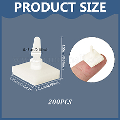 プラスチック製の粘着スペーサー  断熱柱  ホワイト  12.5x12.5x15.5mm&nbsp;FIND-WH0149-46A