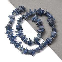 天然カヤナイト/シアナイト/ジフェンチップビーズ連売り  5~14x4~10mm  穴：1mm  約15.5インチ〜16.1インチ&nbsp;G-E271-78
