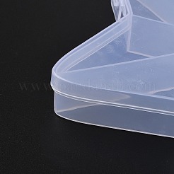 （不良品処分セール：傷あり）10グリッド透明プラスチックボックス  小さなジュエリーやビーズ用の星形のビーズ容器  透明  16.9x17.8x2.5cm  内径：8.7x2.95のCM&nbsp;CON-XCP0002-62