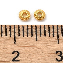 925スターリングシルバービーズ  フラットラウンド  マットゴールドカラー  2.5x1mm  穴：0.8mm&nbsp;STER-M113-01MG