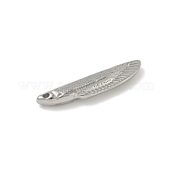 304ステンレスペンダント  魚のチャーム  変色しない  ステンレス鋼色  28.5x6x3.5mm  穴：1mm&nbsp;LS-STAS-C138-05A-P