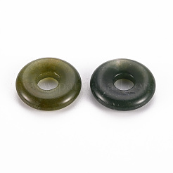 天然石インディアン瑪瑙ペンダント  ドーナツ/円盤  18x4.5~5.5mm  穴：5.5mm&nbsp;G-T122-66B