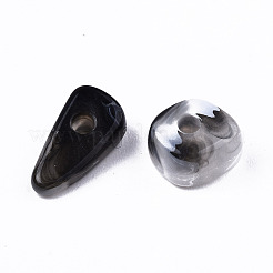 天然石風風のアクリルビーズ  ティアドロップ  ゲインボロ  6~10x5~8x3.5~4.5mm  穴：1.6mm  約3500個/500g&nbsp;MACR-T036-08