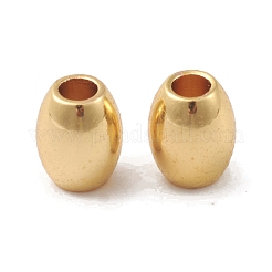 ラックメッキ真鍮製ビーズ  カドミウムフリー＆鉛フリー  長持ちメッキ  バレル  18KGP本金メッキ  5x4mm  穴：1.6mm&nbsp;KK-G452-29G