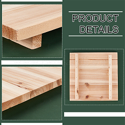木製断熱ポットマット  多機能キャセロールホルダー  正方形  モカシン  240x240x23mm&nbsp;TOOL-WH0053-23