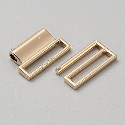 合金ビキニクリップ  ブラの留め具交換パーツ  ランジェリーフロントクロージャー  ライトゴールド  24x23x5mm  内径：20x3mm&nbsp;FIND-WH0201-06KCG