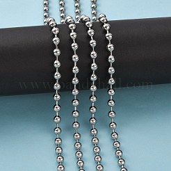 変色しない3.28フィートの304ステンレススチールボールチェーン  ステンレス鋼色  6mm&nbsp;X-CHS-A002B-6.0mm