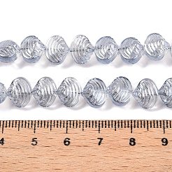 電気メッキガラスビーズセット  シェル形状  ライトスチールブルー  8x9.5x7.5mm  穴：0.9mm  約80~84個/連  25.20~26.88''（64~67.2センチメートル）&nbsp;EGLA-T021-11E