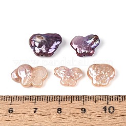 天然バロックケシパールビーズ  有核真珠  蝶  アザミ  8.5~12x10.5~15.5x3~7.5mm  穴：0.6mm&nbsp;PEAR-N020-P41-02C