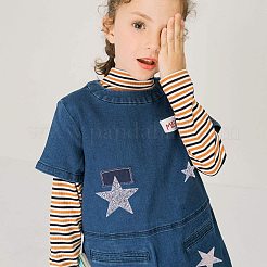 グリッターホットフィックスアクリルラインストーン  パッチにアイロン  ドレスシューズ衣服装飾  スター  ミックスカラー  4~8x4~8x0.15~0.25cm  6個/セット&nbsp;PH-RGLA-G013-02
