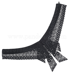 ポリエステル製レディースつけ襟  ネックライントリム DIY 衣服アクセサリー  ブラック  440x160x4mm&nbsp;DIY-WH20048-074C
