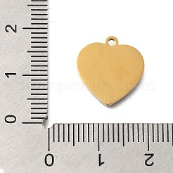 PVD真空メッキ201ステンレススチールペンダント  エナメル  アイチャーム  18KGP本金メッキ  ハート  15x14x1.5mm  穴：1.2mm&nbsp;STAS-C111-15B