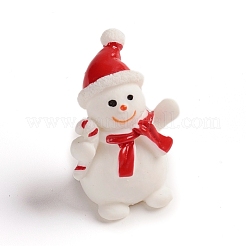樹脂ディスプレイ装飾  クリスマスのために  雪だるま  ホワイト  20x21x29mm&nbsp;RESI-WH0008-28A