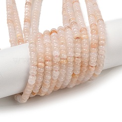 天然石ピンクアベンチュリンビーズ連売り  ロンデル  4x2~2.5mm  穴：1mm  約164個/連  15.04''（38.2センチメートル）&nbsp;G-K343-C45-01