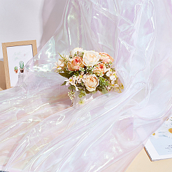 レーザーポリエステル生地  ステージショーの衣装装飾用  ホワイト  4000x1500x0.1mm&nbsp;DIY-WH0496-92A