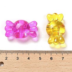 透明なアクリルビーズ  キャンディ  ミックスカラー  17x29.5x11mm  穴：2.8mm  約：193個/ 500 G&nbsp;OACR-Z016-26