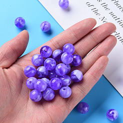 アクリルビーズ  天然石風  ラウンド  スレートブルー  12mm  穴：2mm  約560個/500g&nbsp;MACR-S375-001D-04