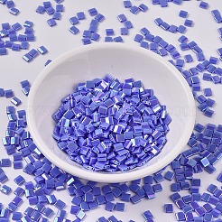 MIYUKIティラビーズ  日本製シードビーズ  2穴  （tl483)不透明ツルニチニチソウab  5x5x1.9mm  穴：0.8mm  約118個/10g&nbsp;X-SEED-J020-TL0483