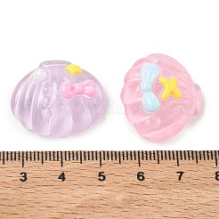 樹脂カボション  シェル形状  ミックスカラー  24.5~25.5x21.5~22x9~10.5mm&nbsp;RESI-F072-02