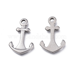 変色しにくい304ステンレススチールペンダント  アンカー  ステンレス鋼色  22.8x15x2mm  穴：2.6mm&nbsp;STAS-K207-27P