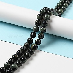 天然カンババジャスパービーズ連売り  ファセット（128ファセット）  ラウンド  10mm  穴：1mm  約36~38個/連  14.17~14.96インチ（36~38cm）&nbsp;G-E571-41