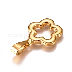 304ステンレスペンダント  花  ゴールドカラー  24.5x20.5x3.5mm  穴：10x4.5mm&nbsp;STAS-I135-17G