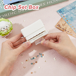 ミニプラスチック6穴パンチ  2シート容量  ポータブル 6 リング バインダー パンチャー (a4/a5/b5/パーソナル/ポケット サイズ用)  ホワイト  91x30x49.5mm&nbsp;AJEW-WH0083-63A