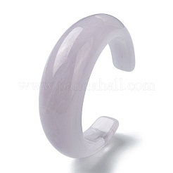 プレーン樹脂カフバングル  ライトスチールブルー  内径：2-1/8インチ（5.4cm）&nbsp;LS-BJEW-B074-02B