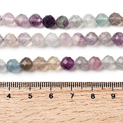 天然な色鮮やかな蛍石ビーズ連売り  多面カット  ラウンド  6~6.5mm  穴：1mm  約59個/連  15.16''~15.35''（38.5~39センチメートル）&nbsp;G-P603-C-6mm-07