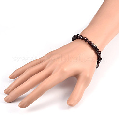 天然石ビーズストレッチブレスレット  内径：1-7/8~2インチ（4.8~5.2cm）&nbsp;BJEW-JB01823-04