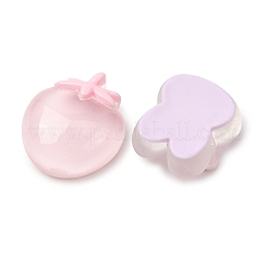 透明樹脂とグリッターパウダーのカボション  イチゴ／クマ／ウサギ／花／ハート  ミックスカラー  18.5~23x18~23x9.5~10.5mm&nbsp;FIND-E058-02