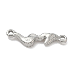 304ステンレススチールリンクコネクタチャーム  ブランチ  変色しない  ステンレス鋼色  27x9x3mm  穴：1.8mm＆2mm&nbsp;X-STAS-K267-22A-P