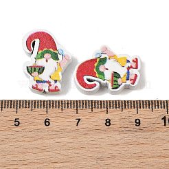 印刷されたシマウッドビーズ  小人とスイカ  スプレー式塗料  レッド  22x16.5x6mm  穴：2mm&nbsp;WD-CBA91F0-09