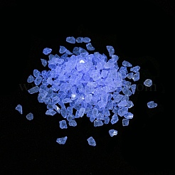 光る砕いたガラス工芸品  不規則なガラスチップ  diyの花瓶フィラー庭の装飾用  ミディアム蘭  4.5~11.5x1.5~3x2.5mm&nbsp;GLAA-F124-C02