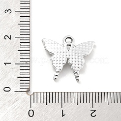 合金ラインストーンペンダント  UVメッキ  蝶  プラチナ  16.5x18x2.5mm  穴：1.8mm&nbsp;FIND-U026-25A-P