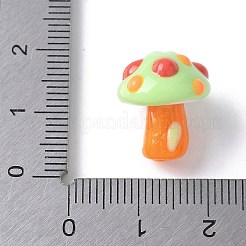 手作りのランプワークの凹凸のあるビーズ  キノコ  ミディアムスプリンググリーン  16~18.5x14~16x14~16mm  穴：0.6~1.8mm&nbsp;LAMP-Q007-01D