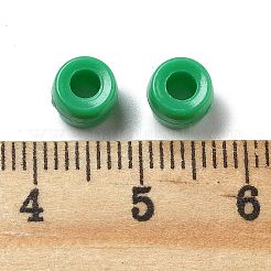 不透明なプラスチックビーズ  カラスビーズ  ポニービーズ  バレル  シーグリーン  6x5mm  穴：2.5mm  約4545個/500g&nbsp;KY-XCP0001-35