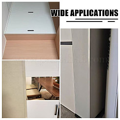 粘着式PVCコーナープロテクターストリップ  家具と壁用の透明なエッジガード  透明  400x40x40mm&nbsp;DIY-WH0899-990