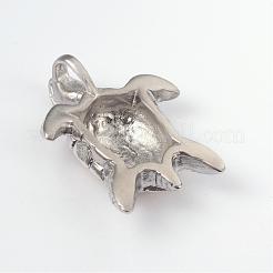 316サージカルステンレスペンダント  カメ  ゴールデン·ステンレス鋼色  45x34x10mm  穴：5x9mm&nbsp;STAS-L186-083M