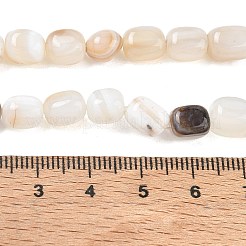 天然バンデットアゲートビーズ連売り  ナゲット  タンブルストーン  6~8.5x6~7.5x5~8mm  穴：0.9mm  約27~35個/連  7.48~8.26''（19~21センチメートル）&nbsp;GG-CBA9392-11