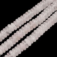 天然石ローズクォーツビーズ連売り  滑らかなロンデル  6.5x2.5mm  穴：1.1mm  約167個/連  14.88''（37.8センチメートル）&nbsp;GG-CBAC08A-A08-01