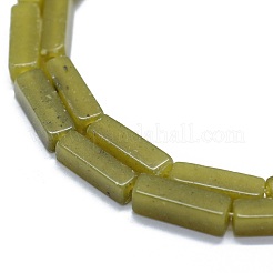 天然石翡翠ビーズ連売り  直方体の  13~14x3~5x3~4.5mm  穴：1mm  約27~29個/連  15.1~15.9インチ（38.5~40.5cm）&nbsp;G-F631-E03-03
