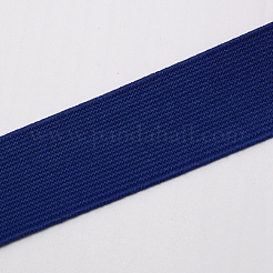超幅広の厚手の平らなゴムバンド  ウェビング衣類縫製アクセサリー  マリンブルー  40mm&nbsp;EC-WH0016-B-S016