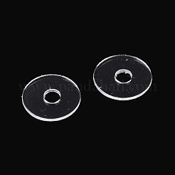 透明PVC絶縁ガスケット50個  ディスク  透明  6x0.2mm  穴：1.6mm&nbsp;PVC-T006-6mm-01