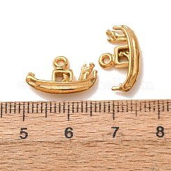 304ステンレスペンダント  ボートチャーム  長持ちメッキ  イオンプレーティング（ip）  18KGP本金メッキ  9.8x16x3.5mm  穴：1.2mm&nbsp;SA-CBA9EE2-15G