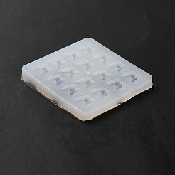 蝶形のdiyの食品等級のシリコンモールド  フォンダン型  DIYケーキデコレーション用  チョコレート  キャンディ  UVレジン＆エポキシ樹脂ジュエリー作り  ホワイト  56x56x7mm  内径：8x9mm&nbsp;X-AJEW-A033-01