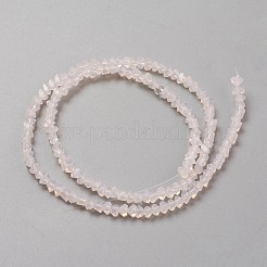 ガラスビーズ連売り  模造翡翠ガラス  多面カット  ポリゴン  桃パフ  2.5x2.5x2.5mm  穴：0.7mm  約150個/連  13.39''（34センチメートル）&nbsp;GLAA-L031-01-A04
