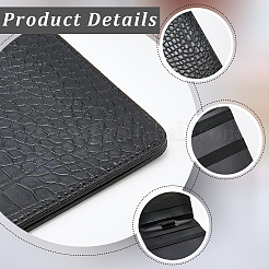 合成皮革のゴルフスコアブック  長方形  ブラック  185x110x8mm&nbsp;AJEW-WH20006-368